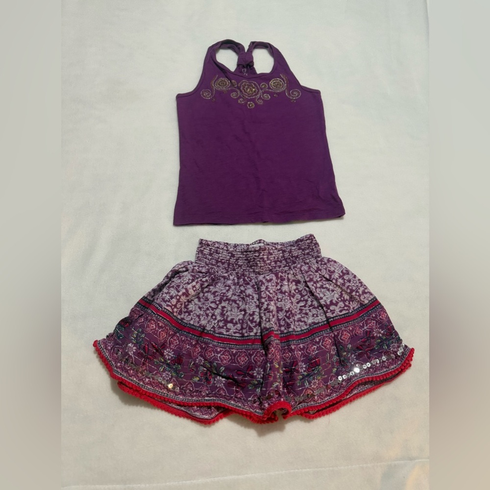 A Matching Set of Tank Top and Skort